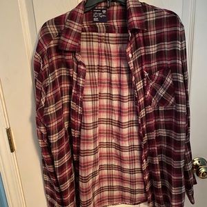 Maroon Plaid shirt